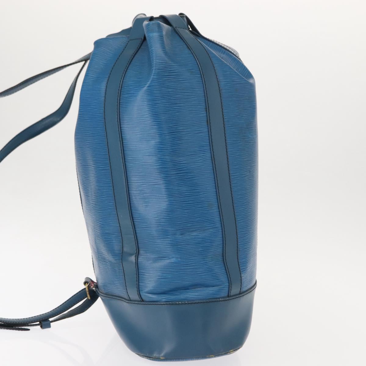 LOUIS VUITTON Epi Randonnee GM Shoulder Bag Blue M43085 LV Auth 148058