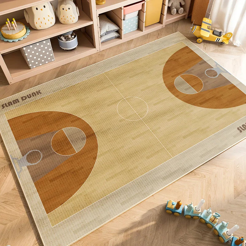 Cartoon Car Traffic Kids Play Mat Crystal Velvet Children's Area Rug Baby Crawling Carpet for Playroom Bedroom Living Room