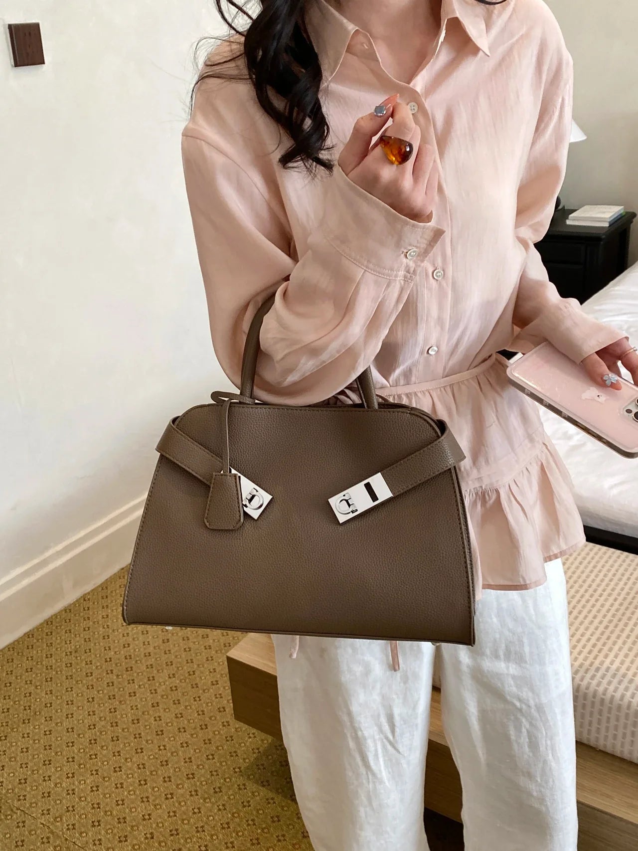 Luxury Brand Diaper Bag, Famous Designer Popular Classic Elegant, Leather Ladies Shoulder Messenger Purse