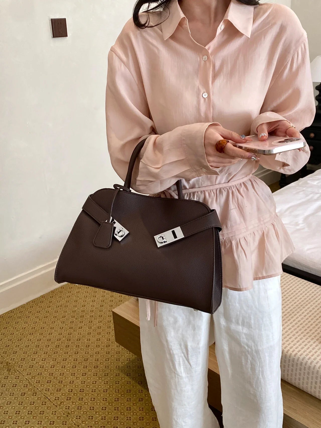Luxury Brand Diaper Bag, Famous Designer Popular Classic Elegant, Leather Ladies Shoulder Messenger Purse