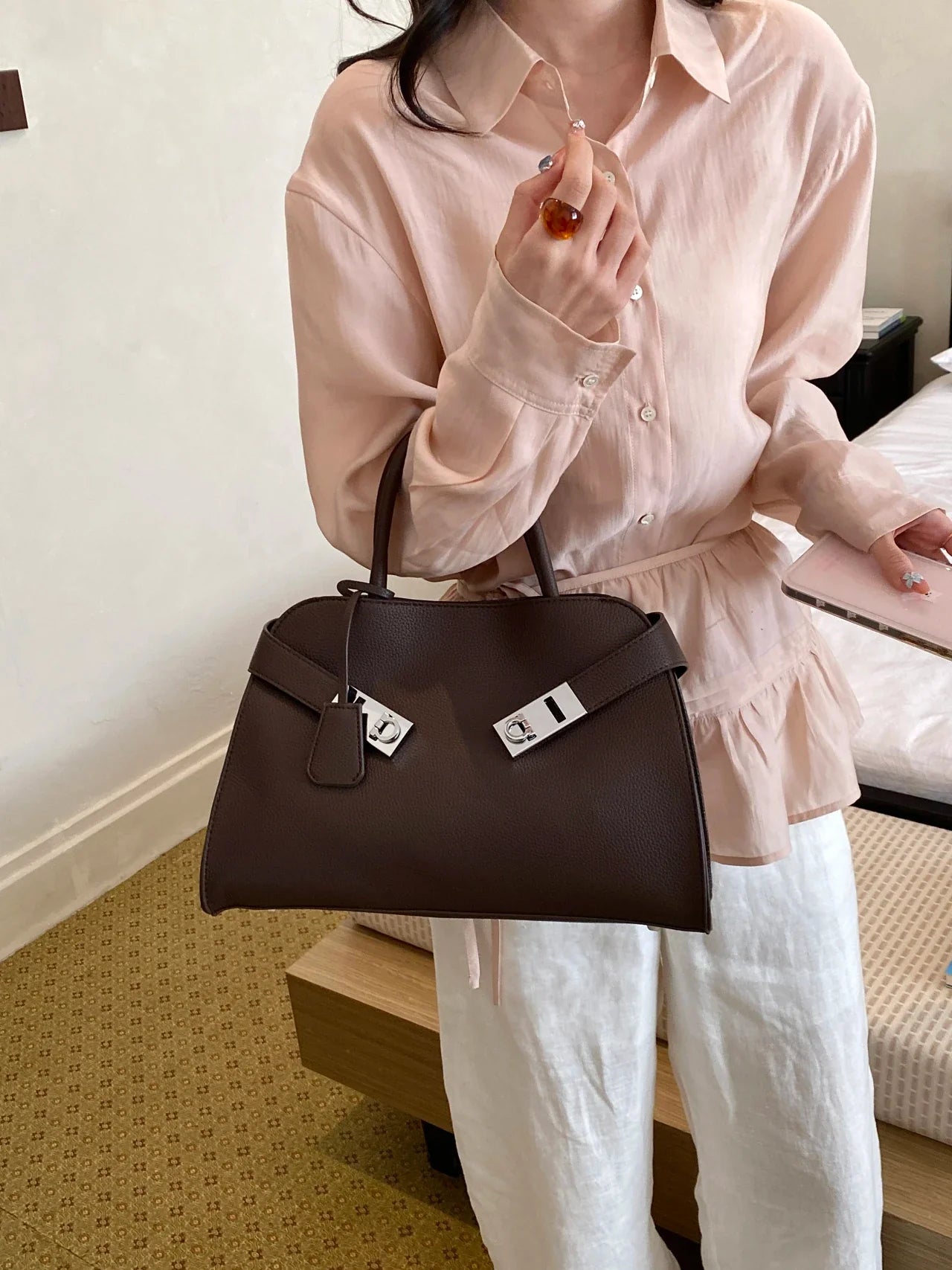 Luxury Brand Diaper Bag, Famous Designer Popular Classic Elegant, Leather Ladies Shoulder Messenger Purse